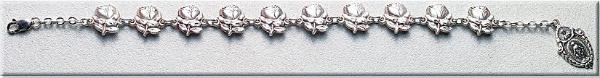All Sterling Silver Rosebud Saints Rosary Bracelet front image
