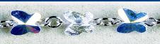 Swarovski Crystal Butterfly Rosary Bead with all sterling silver bracelet
