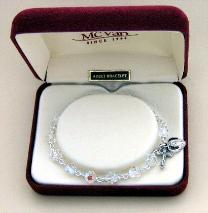 Tin Cut Crystal Aurora Rosary Bracelet